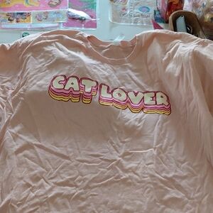 Cat Lover Pink T-Shirt